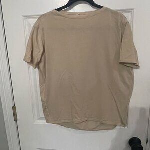 lululemon athletica Beige Short Sleeve Tee